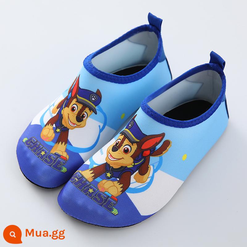 Wangwang Team Children Plus Velvet Floor SOCKS BOY BOY SOUND SHOD - 2066 Paw Team Blue Archie