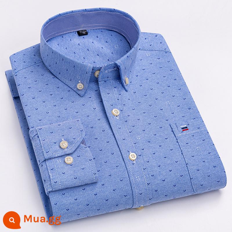 Ralph Lauren Polo Mùa Xuân Áo Sơ Mi Cotton Nam Dài Tay Sọc Trung Niên Công Sở Mỏng Nam Cotton Oxford Áo Sơ Mi - 526 (tay dài cotton nguyên chất)