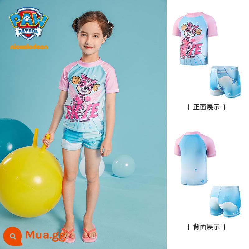 [Giao hàng miễn phí] Wangwang Team Trẻ em áo tắm 2022 Summer Sunshine Speed ​​Sports Male and Girl - 097 Hồng Hàng Ngày Hai Mảnh