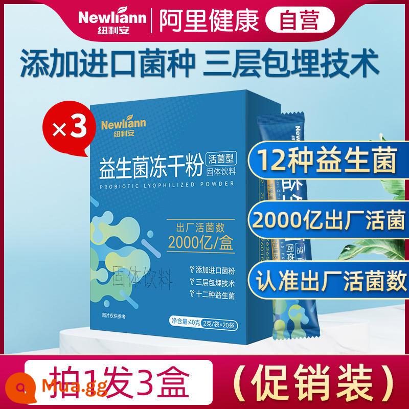 Probiotic bột đông khô hợp chất đường tiêu hóa cửa hàng hàng đầu chính thức người lớn trẻ em bifidobacteria không điều hòa đường ruột - Gói khuyến mãi nấm sống (1 shot 3 hộp)