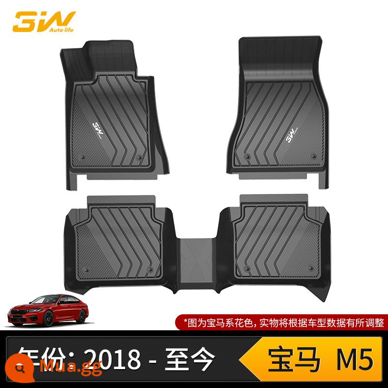 3W TPE đầy đủ thích hợp cho thảm lót sàn BMWX1X2X3X4X5LX6X7 1 series 2 series 3 series 4 series 5 series 525Li 7 series - Thảm lót sàn toàn bộ BMWM5 TPE (mẫu 18-24)