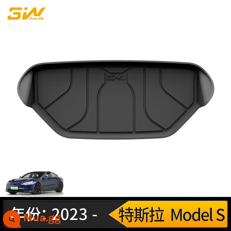 Thảm cốp xe TPE đầy đủ 3W phù hợp cho Tesla Model3 ModelY modelX S Edamame 3 thảm cốp xe - Đệm cabin phía trước Model S (23-24 mẫu)