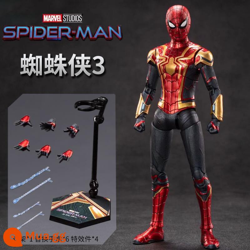 Marvel Người Nhện Đồ Chơi Mô Hình Di Động Búp Bê Bé Trai Chính Hãng Búp Bê Trung Chuyển Động Người Sắt Mô Hình Búp Bê - Người nhện vàng đỏ (có phụ kiện hiệu ứng đặc biệt đứng và cử chỉ)