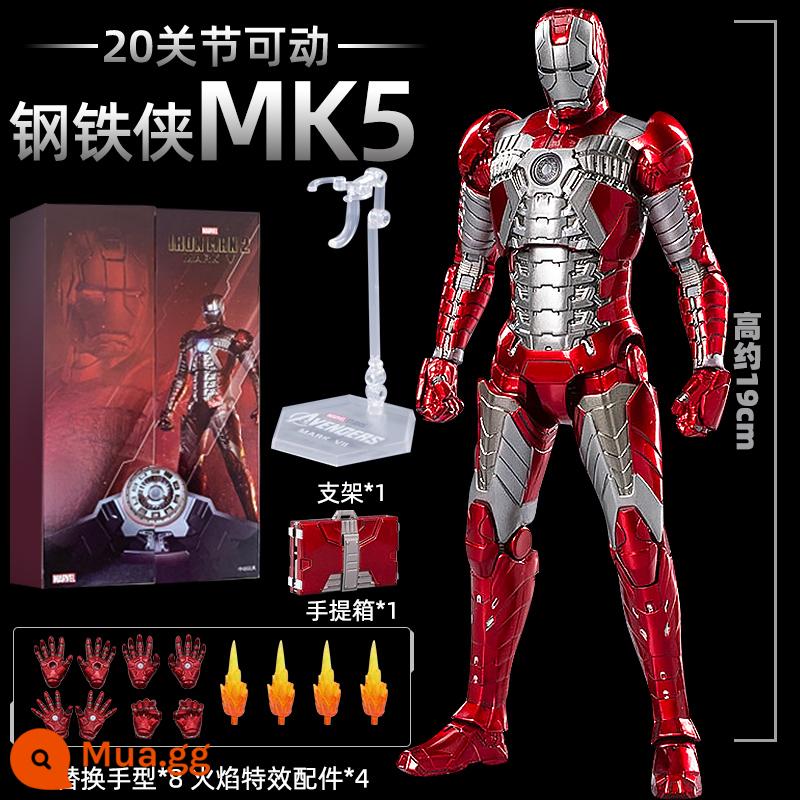 Mid -Motion Iron Man MK85 Di chuyển Puppet chính hãng Marvel Avengers Model Mô hình mô hình mô hình - [Iron Man MK5] Phiên bản hộp quà siêu di động