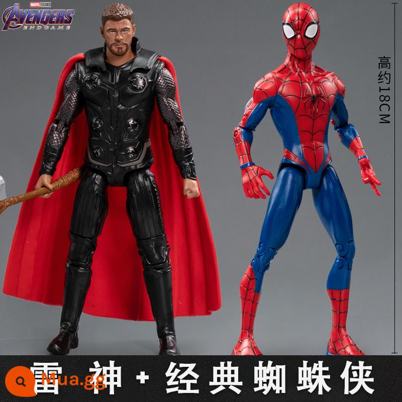 Marvel Người Nhện Đồ Chơi Mô Hình Di Động Búp Bê Bé Trai Chính Hãng Búp Bê Trung Chuyển Động Người Sắt Mô Hình Búp Bê - Người nhện cổ điển + Thor