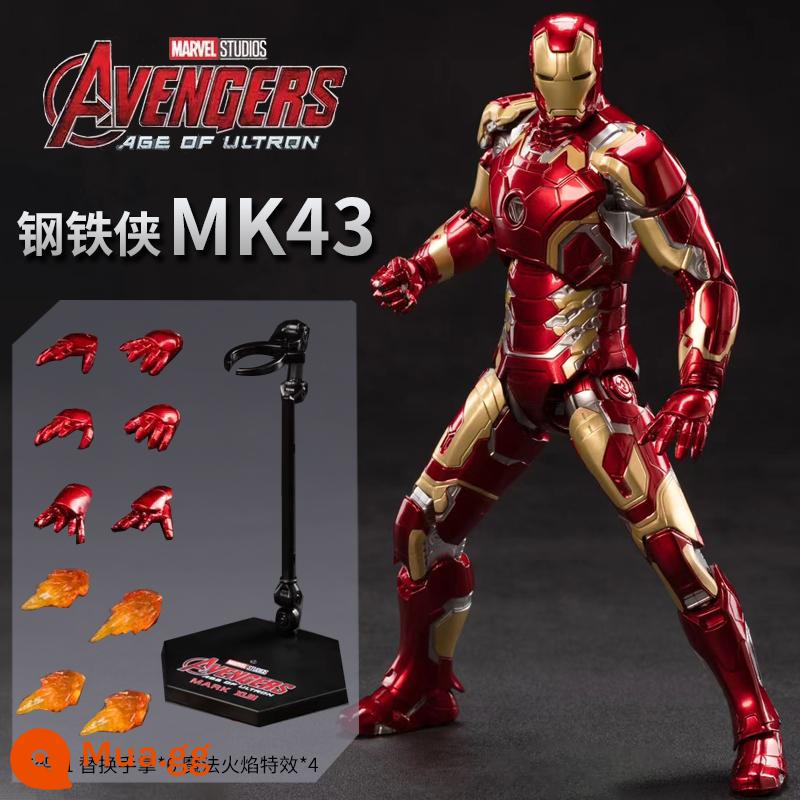 Mid -Motion Iron Man MK85 Di chuyển Puppet chính hãng Marvel Avengers Model Mô hình mô hình mô hình - [Iron Man MK43] Phiên bản hộp quà siêu di động