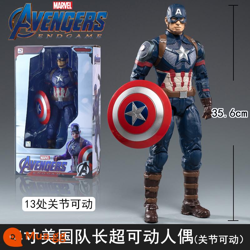 Đội Trưởng Mỹ Mô Hình Marvel Chính Hãng Avengers Liên Minh Di Động Búp Bê Đồ Chơi Mô Hình Trang Trí Búp Bê Xung Quanh - đội trưởng mỹ 14 inch