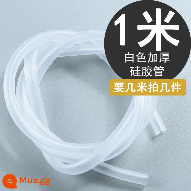 Ống thoát nước khay trà bi thấm, ống thoát nước silicon đồng, ống thoát bàn trà, phụ kiện bộ trà Kung Fu, phụ tùng thay thế - Ống thoát nước màu trắng dài 1 mét (lấy vài miếng theo mét) [Không cắt]