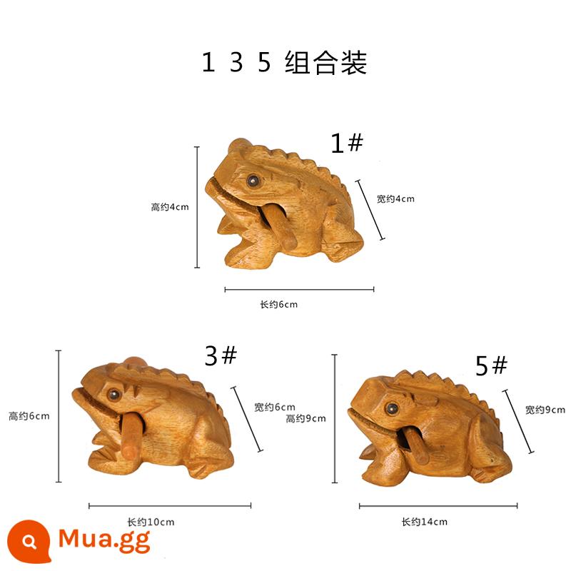 Thái Bằng Gỗ Ếch Vật Trang Trí Trang Trí Du Lịch Lưu Niệm Thủ Công Mỹ Nghệ Quà Tặng Chạm Khắc Gỗ Cóc Giọng Sáng Tạo Đồ Chơi Trẻ Em - Ếch màu gỗ số 1\3\5