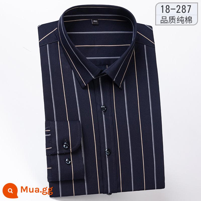 Ralph Lauren Polo Áo sơ mi mùa xuân, mùa thu, áo khoác cotton dài tay nam, áo khoác Oxford kiểu dáng doanh nhân, áo sơ mi sọc cotton không sắt - 18-287