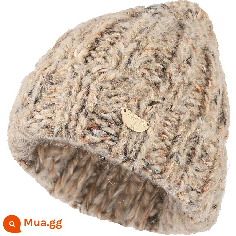 Carmine Autumn và Winter Handmade Hand Mũ dệt kim nữ đa năng len nhọn len tinh nghịch mũ len ấm áp -cò tai là dễ thương - Con lạc đà