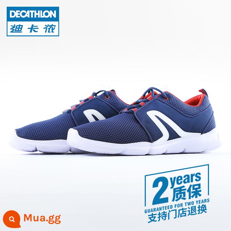 Giày thể thao Decathlon giày nam mùa xuân và mùa hè giày nữ giày đế bằng thoáng khí nhẹ cho nam và nữ giày đi bộ giày thường MSWC - [Thoáng khí cơ bản] Xanh navy - Phong cách nam