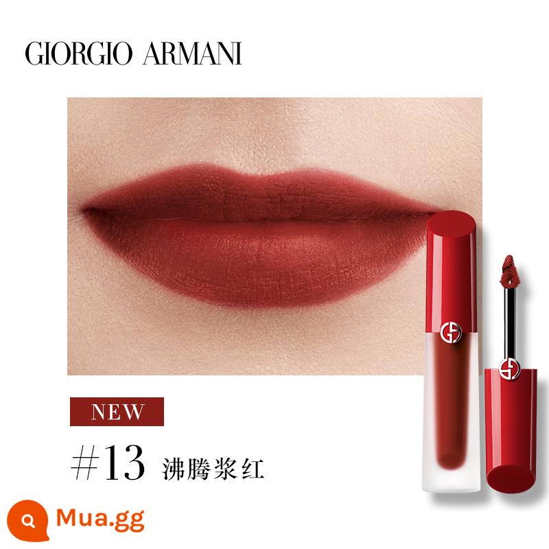 [Mua trước] Son nước dạng ống màu đỏ mới của Armani son nước nhẹ dưỡng ẩm béo nước Ding 04 bán lên men bưởi đỏ - #13 Luộc cùi đỏ