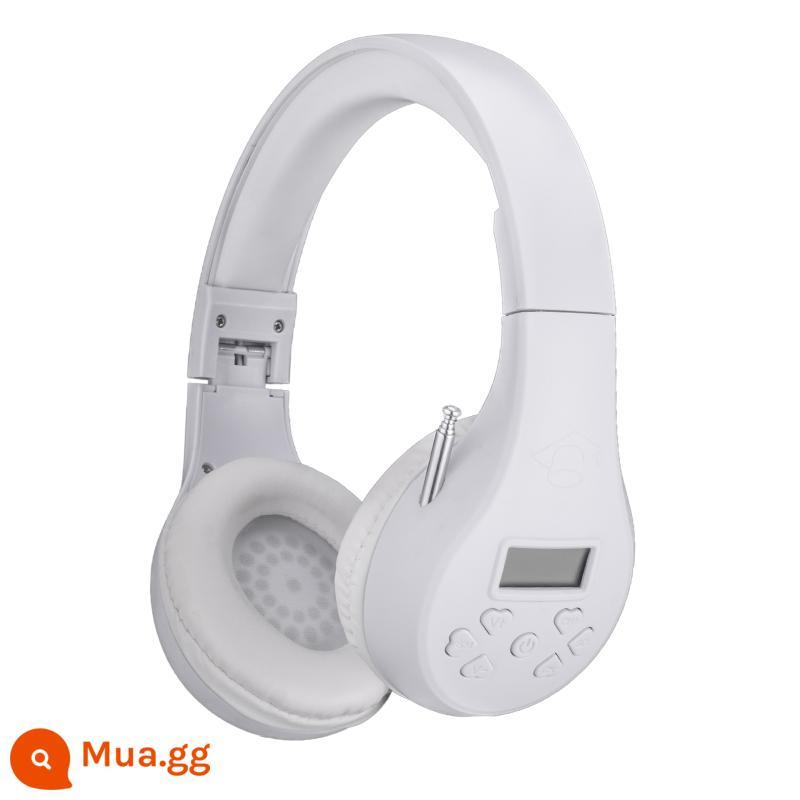 Cao đẳng Tiếng Anh bốn cấp tai nghe bốn cấp FM FM không dây cấp AB bốn cấp tám cấp bốn cấp 6 cấp sinh viên - Ăng-ten kép có màn hình nguồn 600 mẫu sạc màu trắng