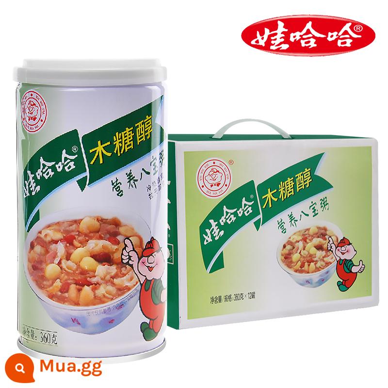 [Wahaha Official] Xylitol Red Dates Millet Lily Lotus Seeds 360g*12 Lon Full Box Cháo Ăn Sáng Eight Treasure - Xylitol 350g*12 lon [tận hưởng lợi ích khi tham gia thành viên]