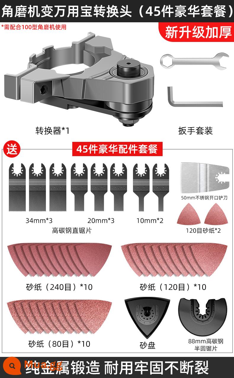 Máy mài góc, kho báu đa năng, đầu chuyển đổi, máy cắt tỉa, tạo rãnh và cắt chế biến gỗ, phụ kiện sửa đổi dụng cụ điện - Máy mài góc thành đầu chuyển đổi kho báu đa năng (gói sang trọng)