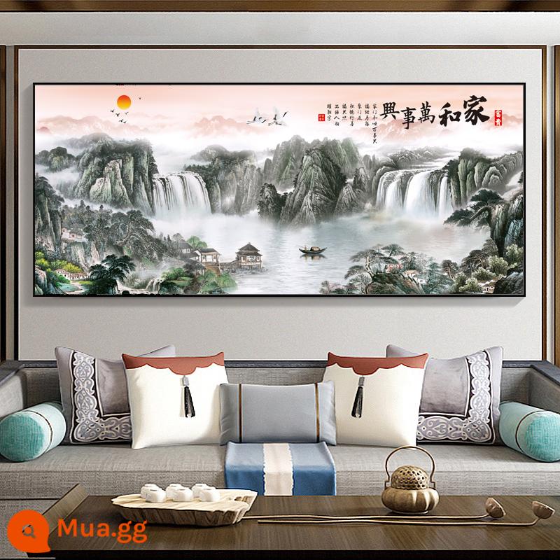 Jiahe Wanshixing Phòng khách Tranh treo Hội trường trung tâm Nền ghế sofa Tranh treo tường Thư pháp và Hội họa Phong cách Trung Quốc mới Khí quyển Tranh trang trí cảnh quan - CT-872[Jiahe]