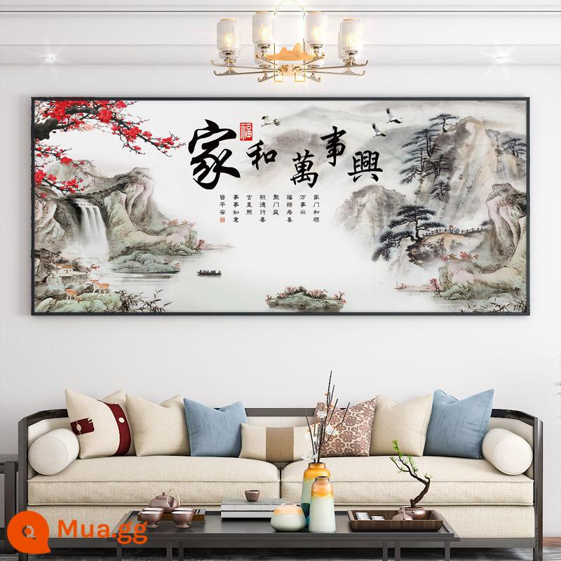 Jiahe Wanshixing Phòng khách Tranh treo Hội trường trung tâm Nền ghế sofa Tranh treo tường Thư pháp và Hội họa Phong cách Trung Quốc mới Khí quyển Tranh trang trí cảnh quan - CT-860[Jiahe]