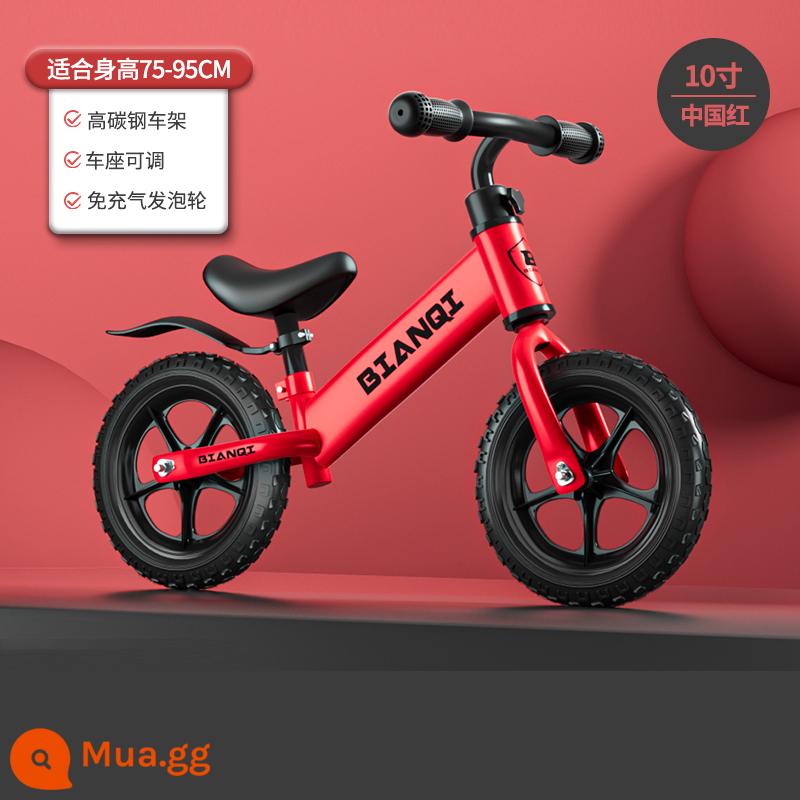 Xe thăng bằng trẻ em không có bàn đạp xe trượt Scooter hai trong một dành cho trẻ 1-2-36 tuổi xe tập đi - Bánh xe xốp 10 inch màu đỏ không có gói quà