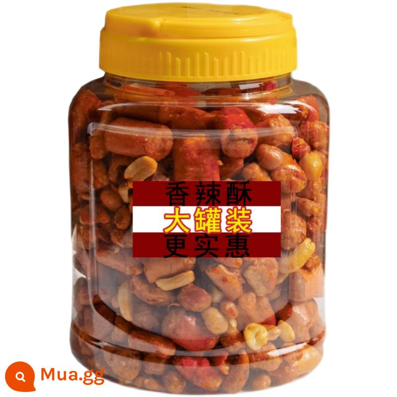 Đậu phộng rang mới đóng hộp 600g vị mặn nguyên bản muối ớt vị rong biển snack snack giòn - 500g ớt chuông