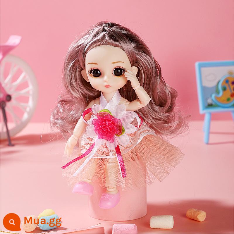 Cô gái búp bê mô phỏng đầm công chúa-up búp bê dress-up sinh nhật dress-up nhà rượu đồ chơi Quà tặng ngày của trẻ em - Cô gái kimono 17cm (túi)