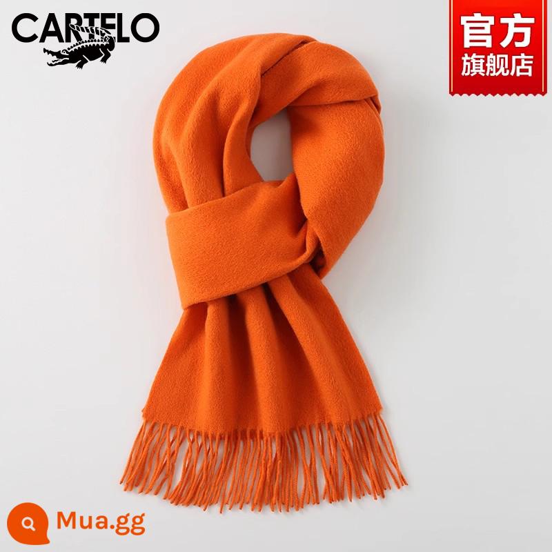 Khăn cá sấu nữ mùa đông 2022 mới 100% cashmere nguyên chất cao cấp ấm áp dễ thương cho bạn gái - W103-Cam