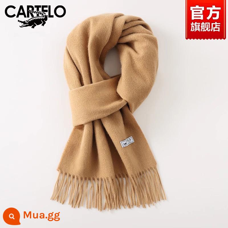 Khăn cá sấu nữ mùa đông 2022 mới 100% cashmere nguyên chất cao cấp ấm áp dễ thương cho bạn gái - W103-Lạc Đà