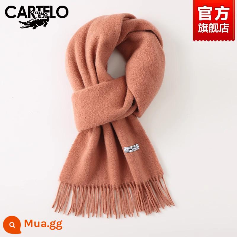 Khăn cá sấu nữ mùa đông 2022 mới 100% cashmere nguyên chất cao cấp ấm áp dễ thương cho bạn gái - W103-Tinh bột củ sen