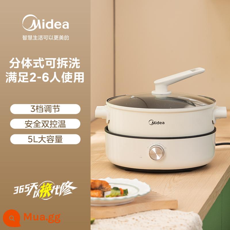 Nồi Lẩu Điện Midea Hộ Gia Đình 2 Công Suất Lớn Nhanh Nồi Đun Sôi Nhanh Lẩu Điện Chiên Và Nồi Nướng - Lẩu trắng hai phần 5L (giá ngày)