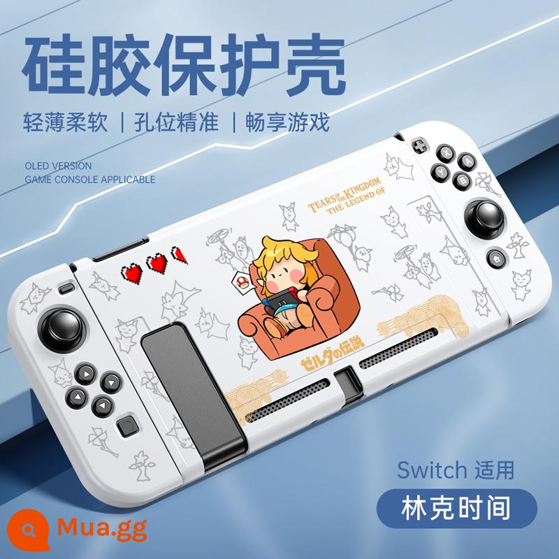 Thích hợp cho vỏ bảo vệ Nintendo switch, vỏ switcholed mới, vỏ tay cầm silicon hai mảnh, vỏ bảo vệ NS, đế cắm OLED, vỏ mềm lưu trữ bảng điều khiển trò chơi riêng biệt - switch√Vỏ mềm lỗ mịn được nâng cấp mới✦[Thời gian liên kết trắng cổ]★ Mũ miễn phí