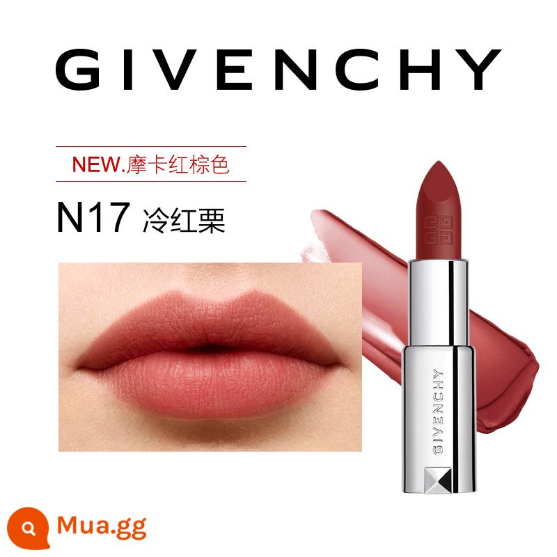 [Mua hàng trực tiếp] Son lì nhung lì Champs độ nét cao Givenchy n27n17 màu vỏ đậu - [Mocha Đỏ Nâu]N17