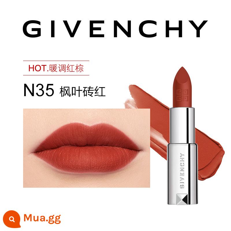 [Phần thưởng thời gian có hạn] Son lì GIVENCHY màu đỏ nhung lì lì n37 màu nữ hoàng retro - [Lá Phong Đỏ Gạch]N35