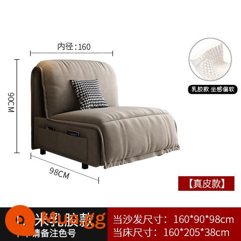 Ý ánh sáng sang trọng mờ vải điện sofa giường đôi gấp đa năng thông minh đôi phòng khách căn hộ nhỏ có thể thu vào - Model da-latex 1,6m tiêu chuẩn điện