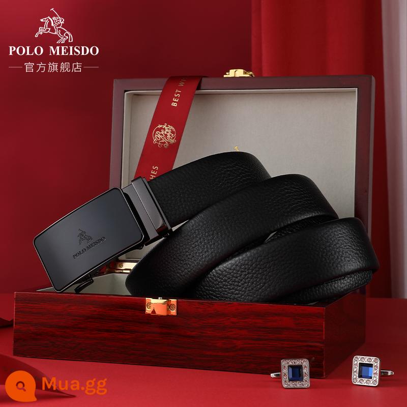 Anh Quốc Ralph Lauren Polo Chính Thức Hàng Đầu Store Thắt Lưng Nam Da Thật Tự Động Bên Trong Khóa Thắt Lưng Nam Thanh Niên Kinh Doanh Dây Triều - [SF miễn phí vận chuyển] PL600392 khóa ngoài [với hộp quà tặng bằng gỗ nguyên khối]