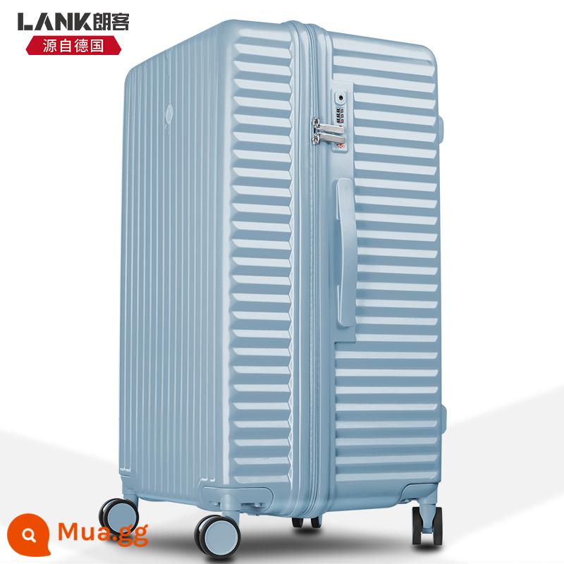 Vali Langke dung tích lớn 30 inch bánh xe đa năng vali du lịch nước ngoài 28 xe đẩy vali 32 nam nữ sinh viên đại học vali - Màu xanh đại dương (mẫu dây kéo chống cháy nổ cũ)