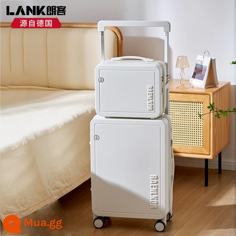 Langke vali màu đỏ mẹ hộp rộng xe đẩy nữ 20 inch mới nội trú du lịch cưới cô dâu của hồi môn vali - Hộp mẹ con màu trắng [nâng cấp đa chức năng]