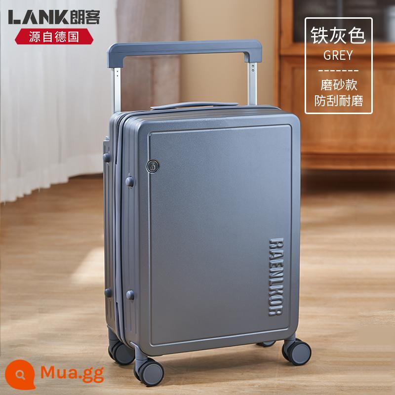 Vali xe đẩy Langke rộng 20 inch mới 24 mật khẩu lên máy bay đa năng vali du lịch bánh xe đa năng 22 inch - Màu xám sắt [mờ chống xước]