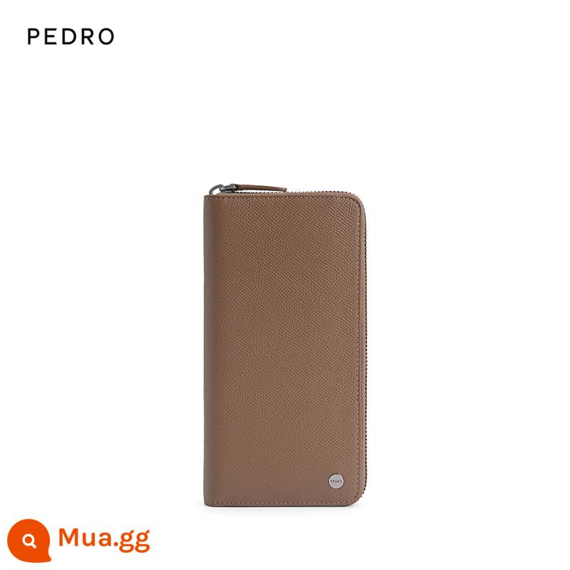 Ví PEDRO phiên bản dài 22 da bê nam mới quà tặng sinh nhật nhiều thẻ PM4-16500023-7 - màu nâu sẫm