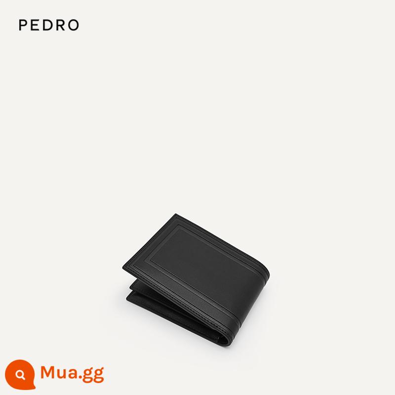 Ví PEDRO 22 mùa thu da bê mới dành cho nam ghế kẹp nhiều thẻ cho mẹ PM4-15940231 - đen