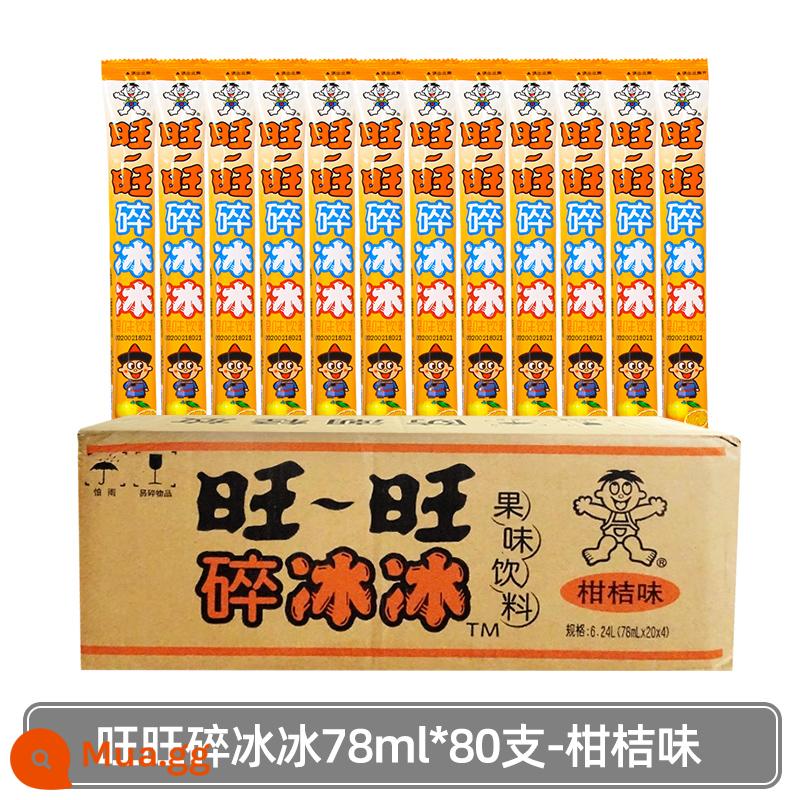 Muốn Muốn Đá Nghiền 78Ml * 80 Cốc Có Hương Vị Que Đông Lạnh Kem Popsicle Hút Đá Thạch Gia Đình Gói Bán Buôn - [Hộp đầy đủ] Hương cam quýt 78ml*80 chai