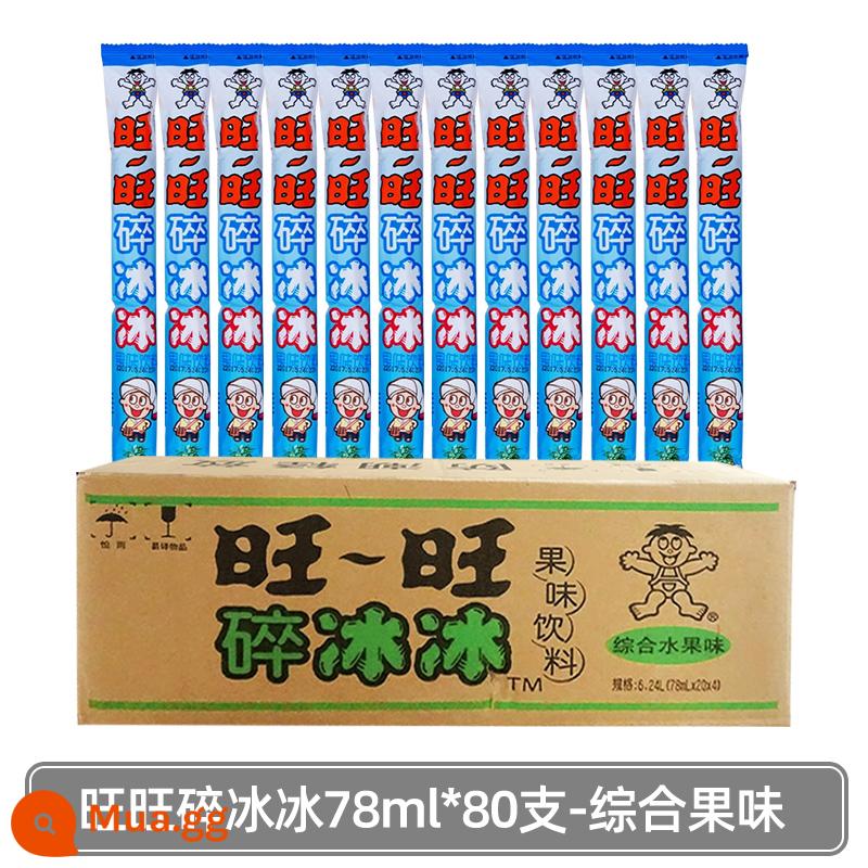 Muốn Muốn Đá Nghiền 78Ml * 80 Cốc Có Hương Vị Que Đông Lạnh Kem Popsicle Hút Đá Thạch Gia Đình Gói Bán Buôn - [Hộp đầy đủ] Hương trái cây tổng hợp 78ml*80 chai