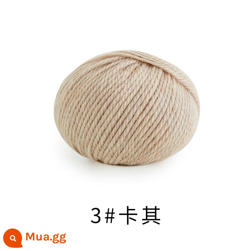 Chị Susu nhà Morandi 8 # Sợi len merino Úc handmade DIY dệt kim khăn mũ len bóng - 3 # kaki