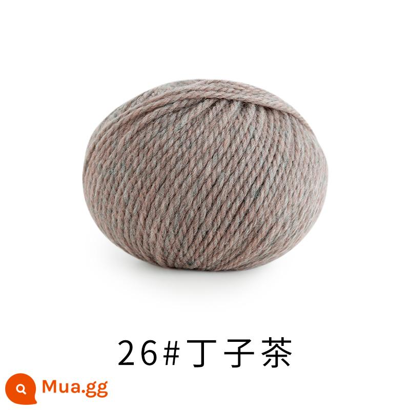 Chị Susu nhà Morandi 8 # Sợi len merino Úc handmade DIY dệt kim khăn mũ len bóng - Trà đinh hương 26#