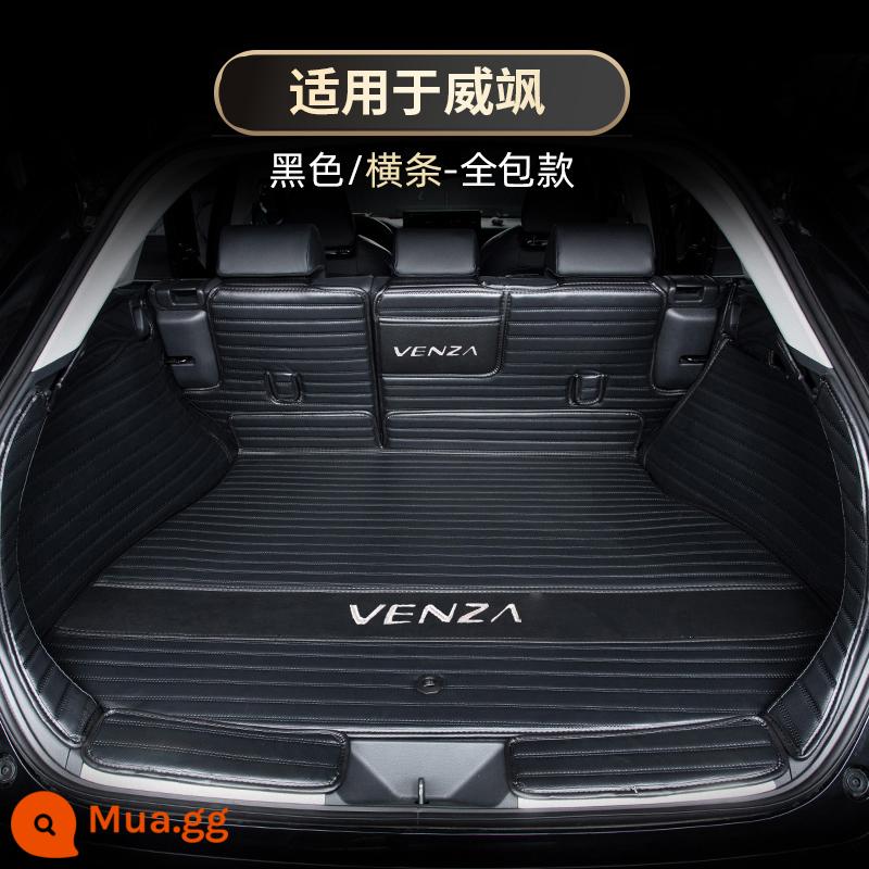 Dành riêng cho Toyota Venza Thảm cốp bao quanh đầy đủ Thảm cốp sau Thảm trang trí nội thất ô tô Phụ kiện sửa đổi đồ dùng ô tô - [Toyota Weisha] Thuật ngữ ngang [Thảm xe phía sau trọn gói màu đen tuyền]