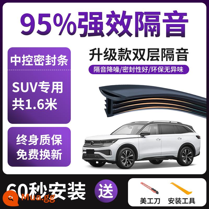 Bảng điều khiển trung tâm ô tô dải đệm cách âm kính chắn gió phía trước giảm tiếng ồn nội thất ô tô loại bỏ tiếng ồn hiện vật dải - [Nâng cấp khả năng cách âm hai lớp] Dải đệm kín điều khiển trung tâm dành riêng cho SUV [1,6 mét] + dụng cụ lắp đặt