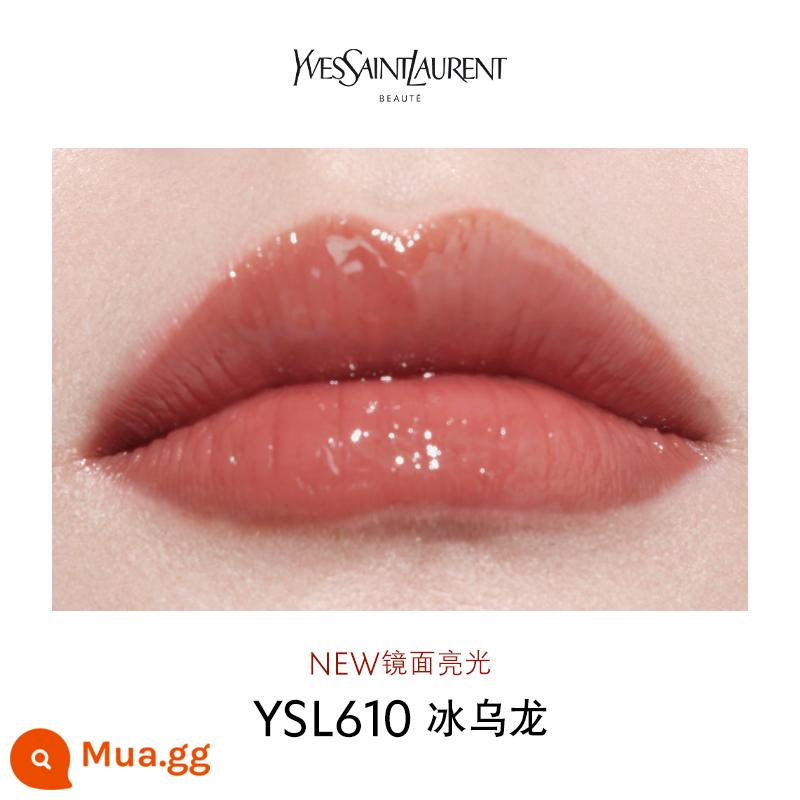 [Quà Năm Mới] YSL Saint Laurent Clarinet Lip Glaze Mirror Glass Lip Water Light Makeup Effect 416 Màu Tomato - [Sự trở lại ngoạn mục] YSL610 Ice Oolong