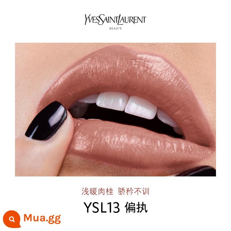 [New Arrival] YSL Saint Laurent Black Gold Square Tube Lipstick Glaze Hàng Mới 1971 Nâu Đỏ 10 Màu Nude Nhẹ Nhàng - YSL13 Quế nhẹ ấm Paranoid