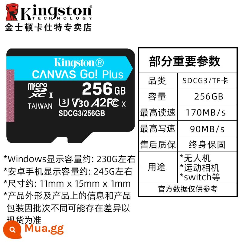 Kingston256g thẻ nhớ tốc độ cao 170 MB/giây máy ảnh thể thao máy bay không người lái chuyển đổi bảng điều khiển trò chơi - Máy bay không người lái/Camera hành động 170 MB/giây 256GB