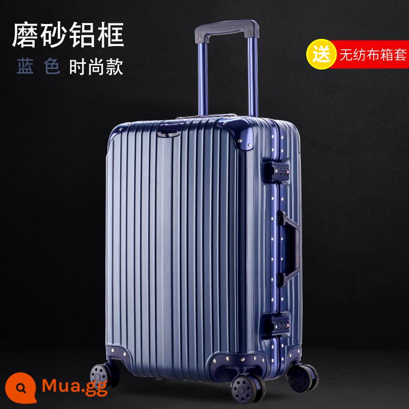 Vali Nữ Nhỏ 20 Inch Chắc Chắn Và Bền Dày Xe Đẩy Mật Khẩu Bao Da Du Lịch Bé Trai Mới 2022 - Khung nhôm chống trầy xước thời trang (màu xanh sapphire)