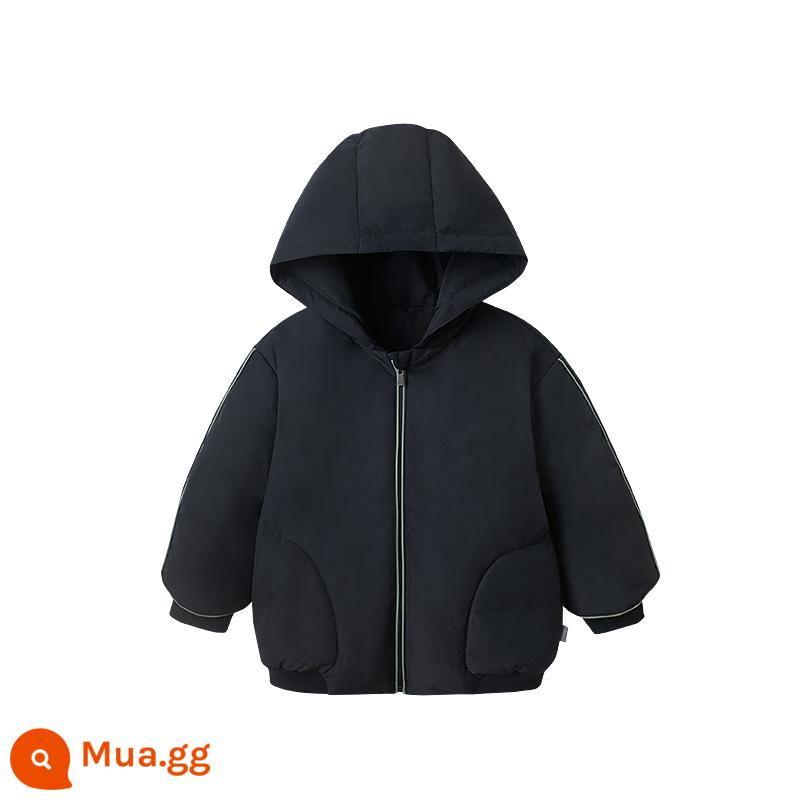 [Thông quan đặc biệt] Áo khoác Yingshi Down Jacket Áo khoác trùm đầu mùa đông Áo đi chơi dày ấm áp cho bé trai và bé gái - Đen YRWGJ32081A